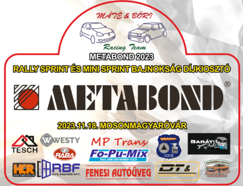METABOND Rally Sprint és Mini Sprint Bajnokság Díjkiosztó